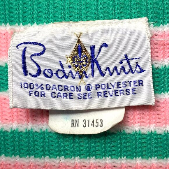 VINTAGE BODIN KNITS Striped Palm Beach Blazer - Picture 8 of 8